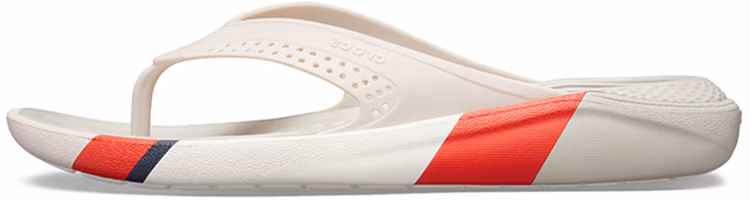 Crocs LiteRide Colorblock Slides 'White Red' 205625-6PL Crocs LiteRide Colorblock Slides 'White Red' 205625-6PL