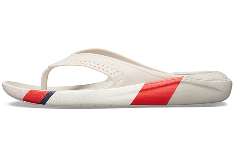 Crocs LiteRide Colorblock Slides 'White Red' 205625-6PL