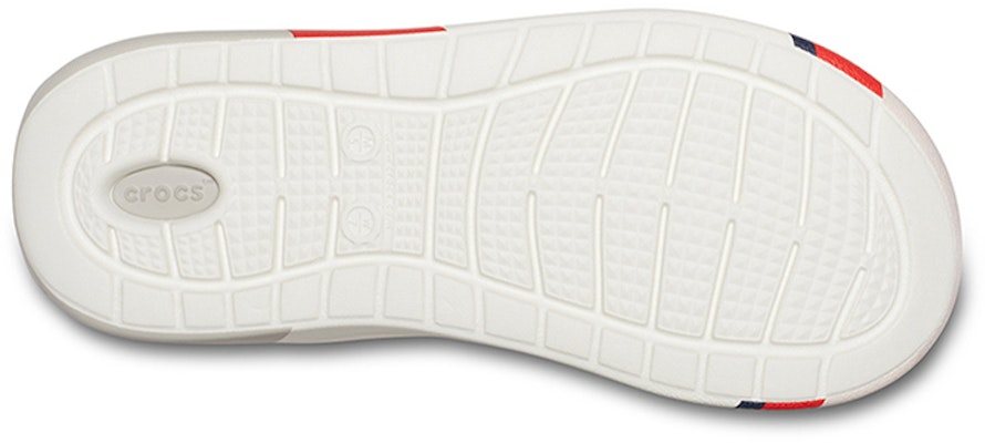 Crocs LiteRide Colorblock Slides 'White Red' 205625-6PL Sizing Crocs LiteRide Colorblock Slides 'White Red' 205625-6PL