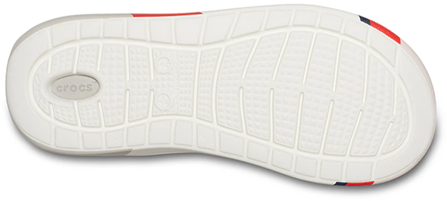 Crocs LiteRide Colorblock Slides 'White Red' 205625-6PL Sizing Crocs LiteRide Colorblock Slides 'White Red' 205625-6PL