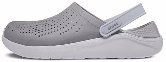 Crocs LiteRide Flash Shoes Smoke Grey White Sandals 204592-06J Crocs LiteRide Flash Shoes Smoke Grey White Sandals 204592-06J