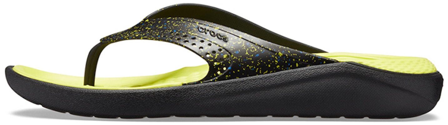 Crocs LiteRide Flip Flops 'Black Yellow' 205940-060 Buy Crocs LiteRide Flip Flops 'Black Yellow' 205940-060