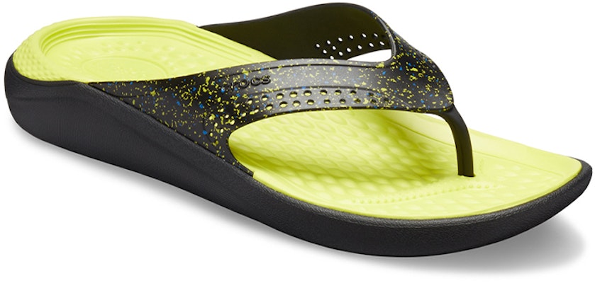 Crocs LiteRide Flip Flops 'Black Yellow' 205940-060 Lookbook Crocs LiteRide Flip Flops 'Black Yellow' 205940-060