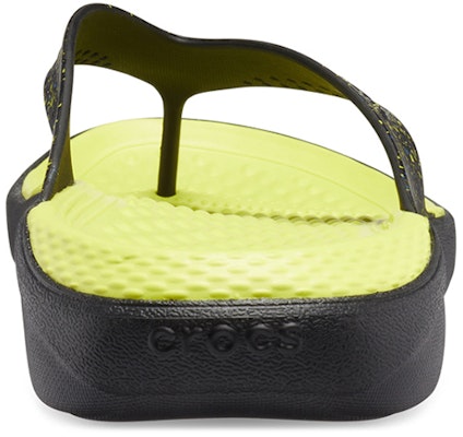 Crocs LiteRide Flip Flops 'Black Yellow' 205940-060 Details for Crocs LiteRide Flip Flops 'Black Yellow' 205940-060