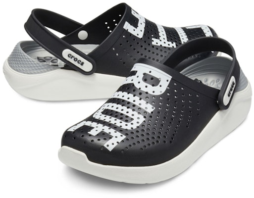 Crocs LiteRide Logo Clogs 'Hitam Putih' 205554-066 Shop Crocs LiteRide Logo Clogs 'Hitam Putih' 205554-066