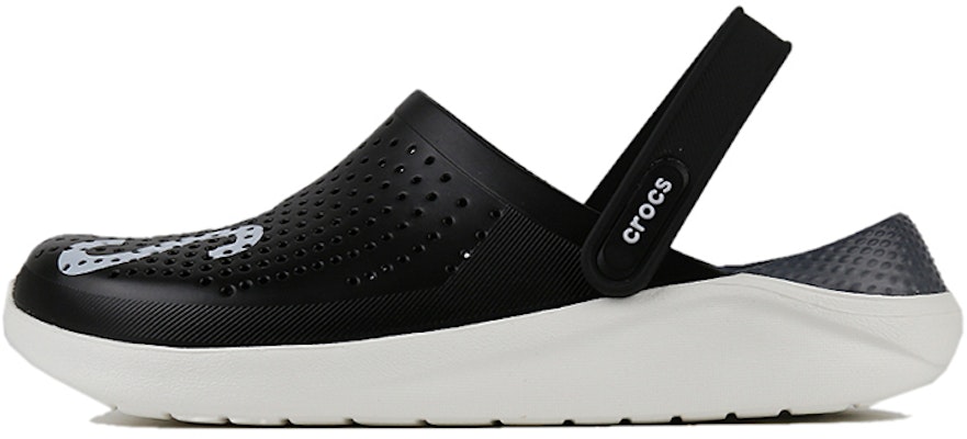 Crocs LiteRide LOGO Crocs Hollow Out Unisex Black Sandals 'Black White' 205893-066 Buy Crocs LiteRide LOGO Crocs Hollow Out Unisex Black Sandals 'Black White' 205893-066