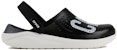 Crocs LiteRide LOGO Sandal Uniseks Hitam 'Black White' untuk Malaysia 205893-066