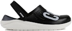 Order Crocs LiteRide LOGO Sandal Uniseks Hitam 'Black White' untuk Malaysia 205893-066
