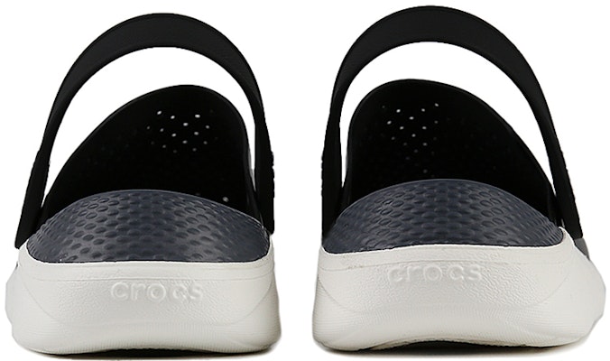 Sandal Crocs LiteRide Logo Unisex Hitam 'Black White' dengan Desain Berongga 205893-066 Lookbook Sandal Crocs LiteRide Logo Unisex Hitam 'Black White' dengan Desain Berongga 205893-066