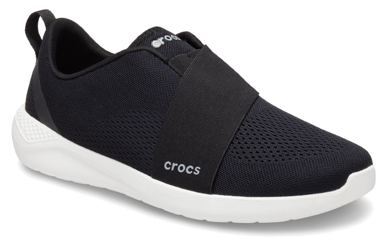 Lookbook Crocs卡駱馳 LiteRide Modform Slip-On 輕便透氣減震 低幫 跑步鞋 男女同款 黑白