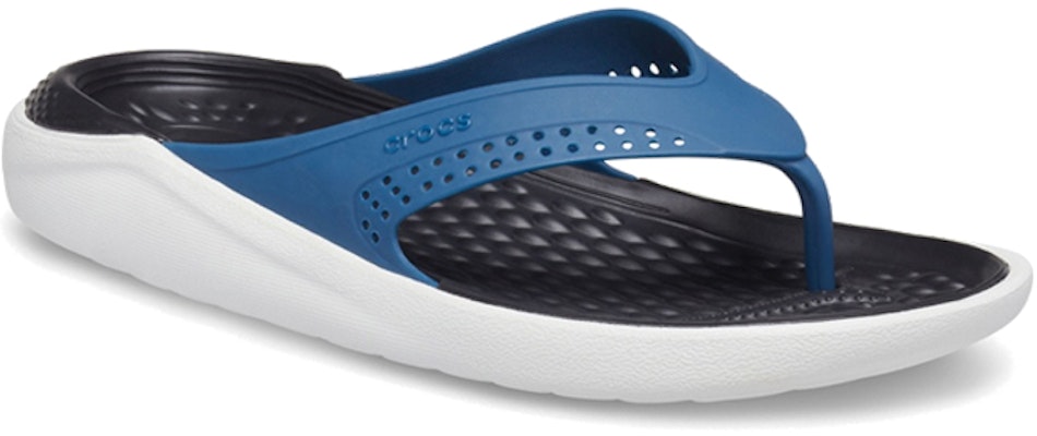 Crocs LiteRide Outdoor Beach Flip-Flops Black Blue 205182-4SB Lookbook Crocs LiteRide Outdoor Beach Flip-Flops Black Blue 205182-4SB