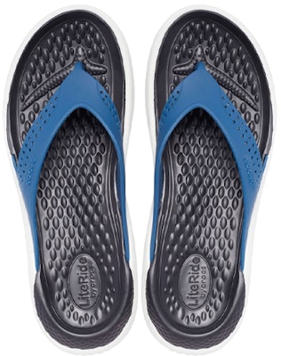Crocs LiteRide Outdoor Beach Flip-Flops Black Blue 205182-4SB Purchase Crocs LiteRide Outdoor Beach Flip-Flops Black Blue 205182-4SB