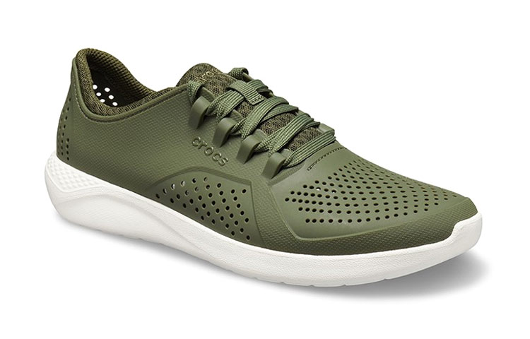 Lookbook Crocs LiteRide Pacer '军绿色白色' 运动鞋 204967-37P