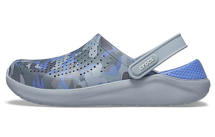 Crocs LiteRide Printed Camo Clogs 'Blue Grey' 206491-4RV