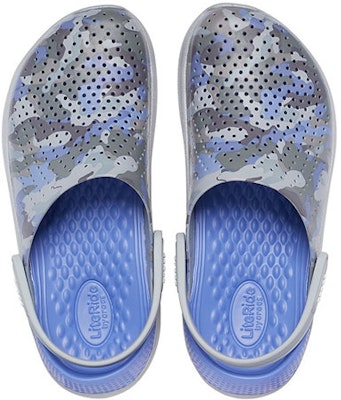 Crocs LiteRide Printed Camo Clogs 'Blue Grey' 206491-4RV Shop Crocs LiteRide Printed Camo Clogs 'Blue Grey' 206491-4RV