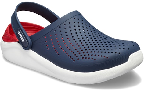 Crocs LiteRide Sandal Pantai Unisex Biru Merah 204592-4CC Order Crocs LiteRide Sandal Pantai Unisex Biru Merah 204592-4CC