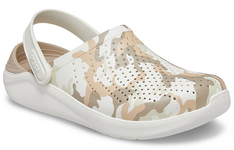 Lookbook Crocs LiteRide Shoe Camouflage Printing Sandals Beige 206491-1CN