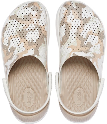 Crocs LiteRide 迷彩印花拖鞋 米色 206491-1CN Shop Crocs LiteRide 迷彩印花拖鞋 米色 206491-1CN