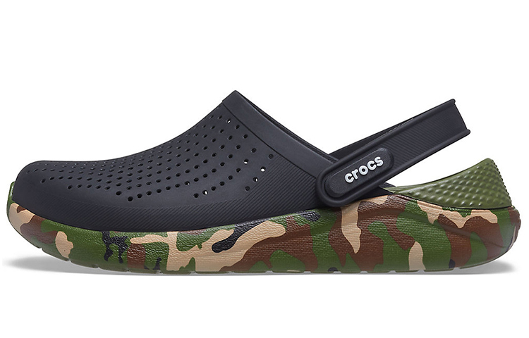 Crocs LiteRide Shoe Printing Classic Sandals Unisex Black 206491-0C4