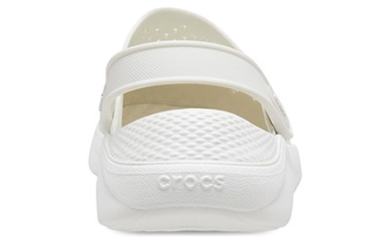 Lookbook Crocs卡駱馳 LiteRide 防滑耐磨 沙灘涼鞋 男女同款 米白色