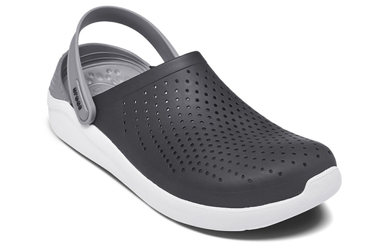Lookbook Crocs卡駱馳 LiteRide 運動涼鞋 男女同款 黑灰