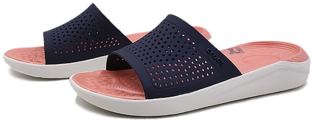 Crocs LiteRide Slide 'Navy Pink' 205183-4JG Lookbook Crocs LiteRide Slide 'Navy Pink' 205183-4JG