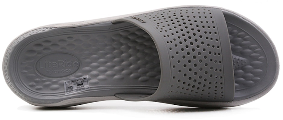 Crocs LiteRide Slides 'Grey' 205183-06J Shop Crocs LiteRide Slides 'Grey' 205183-06J