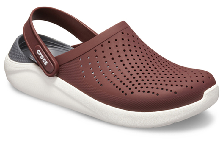 Lookbook Crocs LiteRide 男女同款棕色凉鞋 204592-616