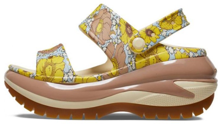 Crocs Mega Crush Retro Floral Sandals 'Vanilla Cork' 208966-1LQ Buy Crocs Mega Crush Retro Floral Sandals 'Vanilla Cork' 208966-1LQ