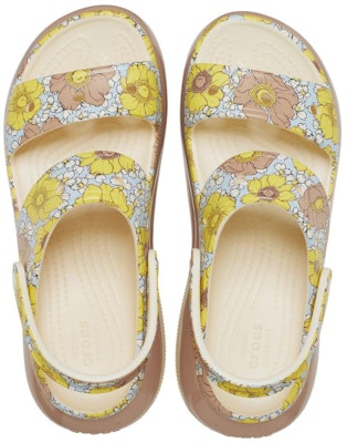 Crocs Mega Crush Retro Floral Sandals 'Vanilla Cork' 208966-1LQ Lookbook Crocs Mega Crush Retro Floral Sandals 'Vanilla Cork' 208966-1LQ