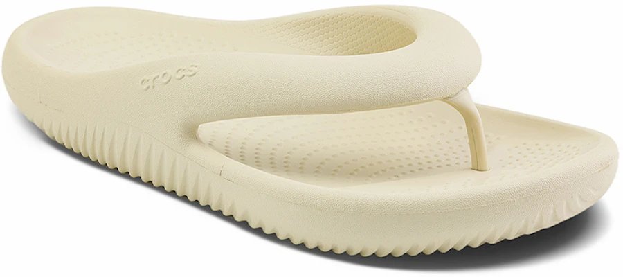 Crocs卡駱馳 面包人字 运动拖鞋 男女同款 骨白色 Shop Crocs卡駱馳 面包人字 运动拖鞋 男女同款 骨白色