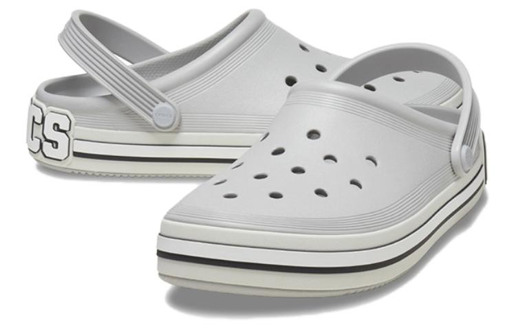 Shop Crocs卡樂齊 防滑耐磨 洞洞鞋 男女同款 灰色