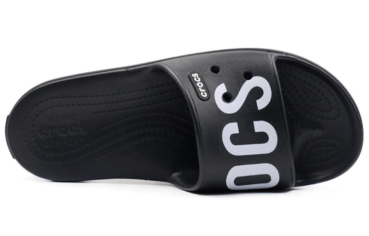 Lookbook Crocs打印3代人字拖凉鞋黑色 206003-066