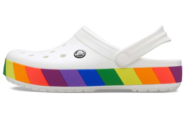 Crocs Rainbow White Sandals 206361-94S
