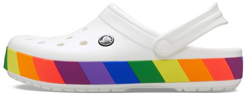 Crocs Rainbow White Sandals 206361-94S Buy Crocs Rainbow White Sandals 206361-94S