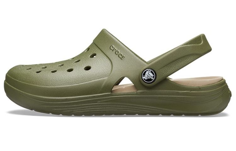 Crocs Reviva Beach Army Green Sandals 205852-3TQ