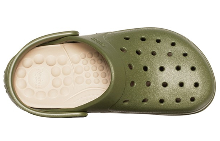Shop Crocs Reviva Beach Army Green Sandals 205852-3TQ