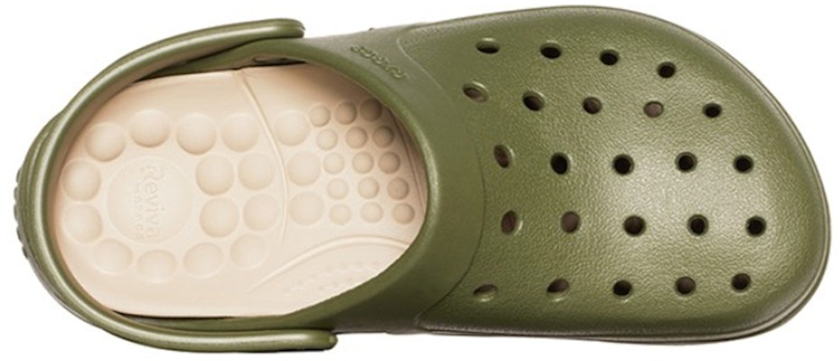 Crocs Reviva Beach Army Green Sandals 205852-3TQ Shop Crocs Reviva Beach Army Green Sandals 205852-3TQ