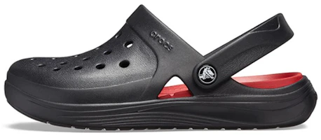 Crocs Reviva Beach Sandals Black Red 205852-0BU Crocs Reviva Beach Sandals Black Red 205852-0BU