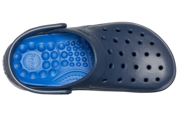 Shop Crocs Reviva Beach Sandals Deep Blue 205852-4HI