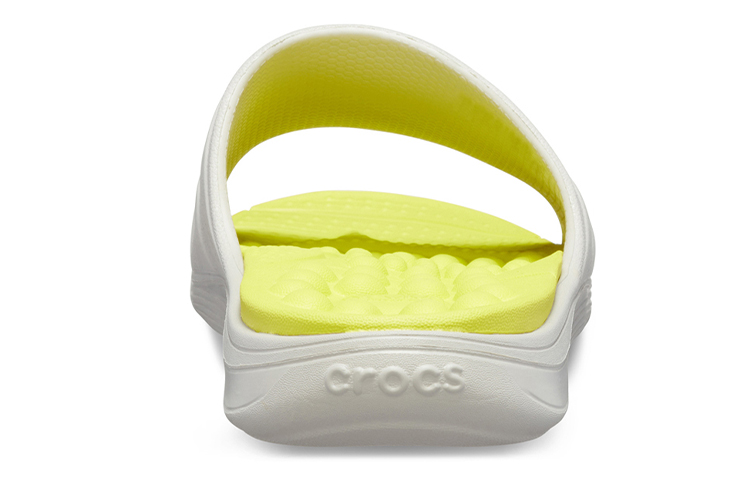 Details for Crocs Reviva Broad Strap Round Toe Slides 'Yellow White' 205546-1CC