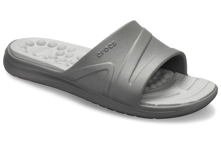 Lookbook Crocs Reviva Cozy Rutschfeste Sport Hausschuhe Unisex Grau. 205546-0DV