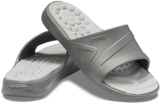 Crocs Reviva Cozy Selipar Sukan Tidak Licin Unisex Kelabu. 205546-0DV Shop Crocs Reviva Cozy Selipar Sukan Tidak Licin Unisex Kelabu. 205546-0DV