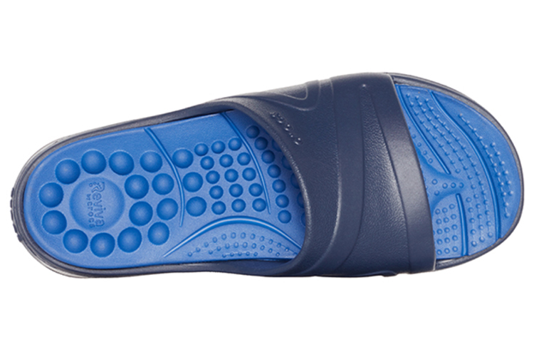 Shop Crocs Reviva Flat Sandals Blue 205546-4HI
