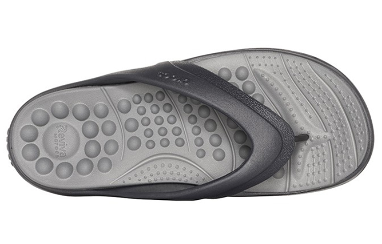Shop Crocs Reviva Flip-Flops Black 205545-0DD