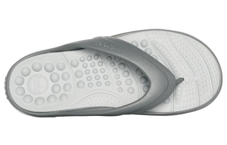 Shop Crocs Reviva Flip-Flops Gray 205545-0DV