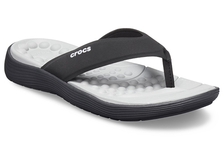 Order Crocs Reviva Flip-Flops White Black 205715-060