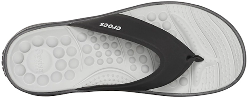 Crocs Reviva Flip-Flops White Black 205715-060 Shop Crocs Reviva Flip-Flops White Black 205715-060