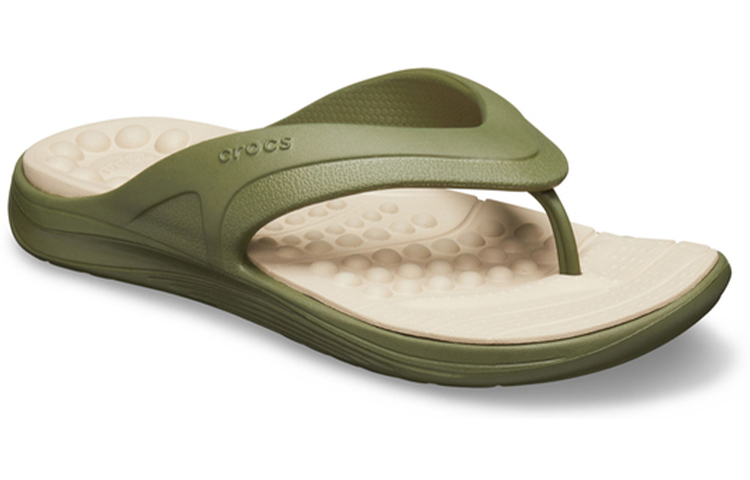 Lookbook Crocs Reviva Flip 'Military Green' 205545-3TQ