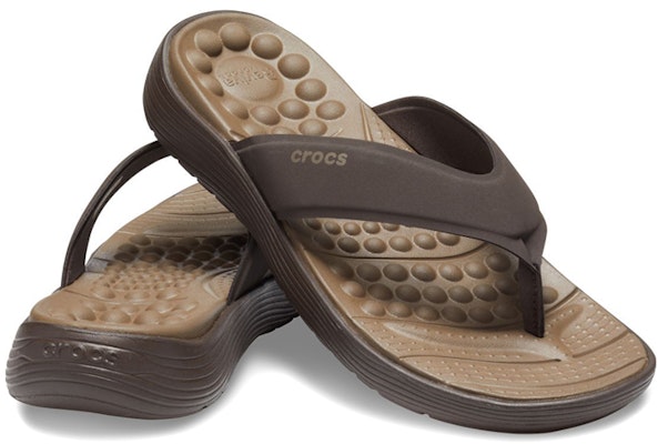 Crocs Reviva Flip Flops 'Brown Espresso' 205715-22Z Shop Crocs Reviva Flip Flops 'Brown Espresso' 205715-22Z